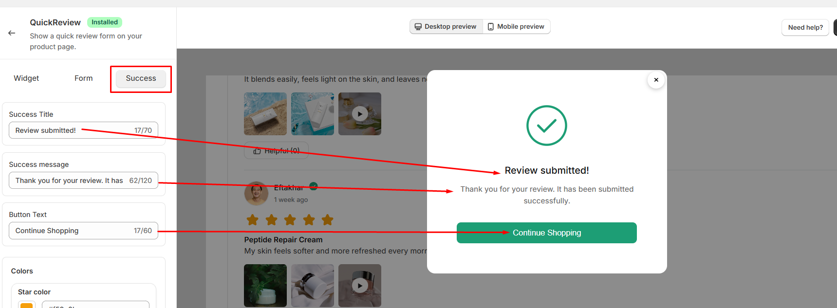Documentation screenshot